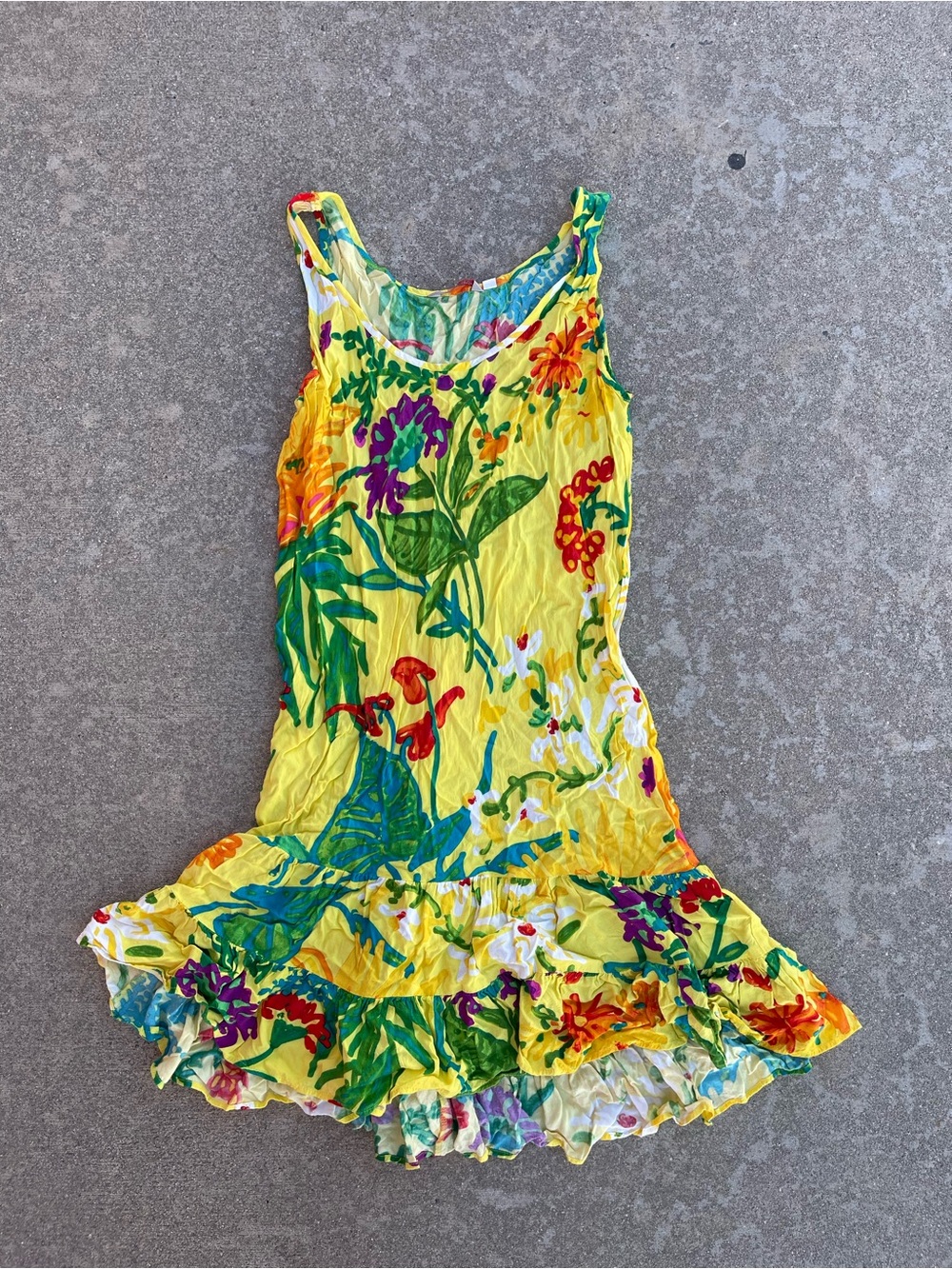 Jams World Yellow Multicolor Floral Dress